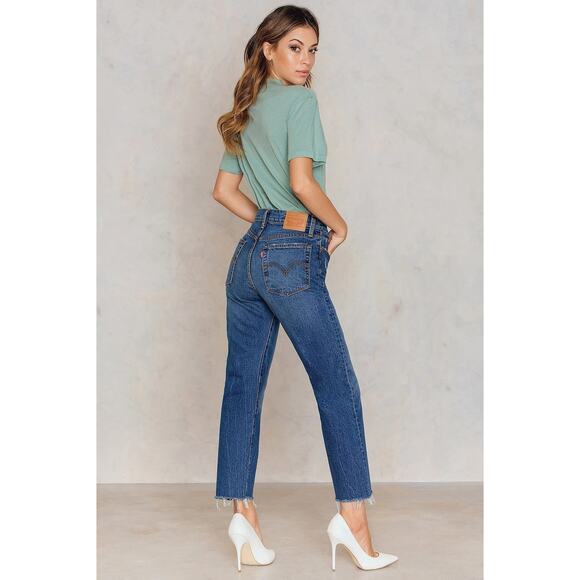 Levi’s Wedgie Straight Jeans Lasting Impression Blue Size 24 - Picture 1 of 16